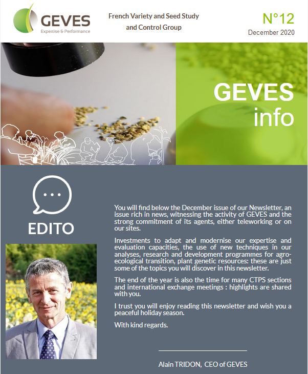Newsletter anglaise GEVES