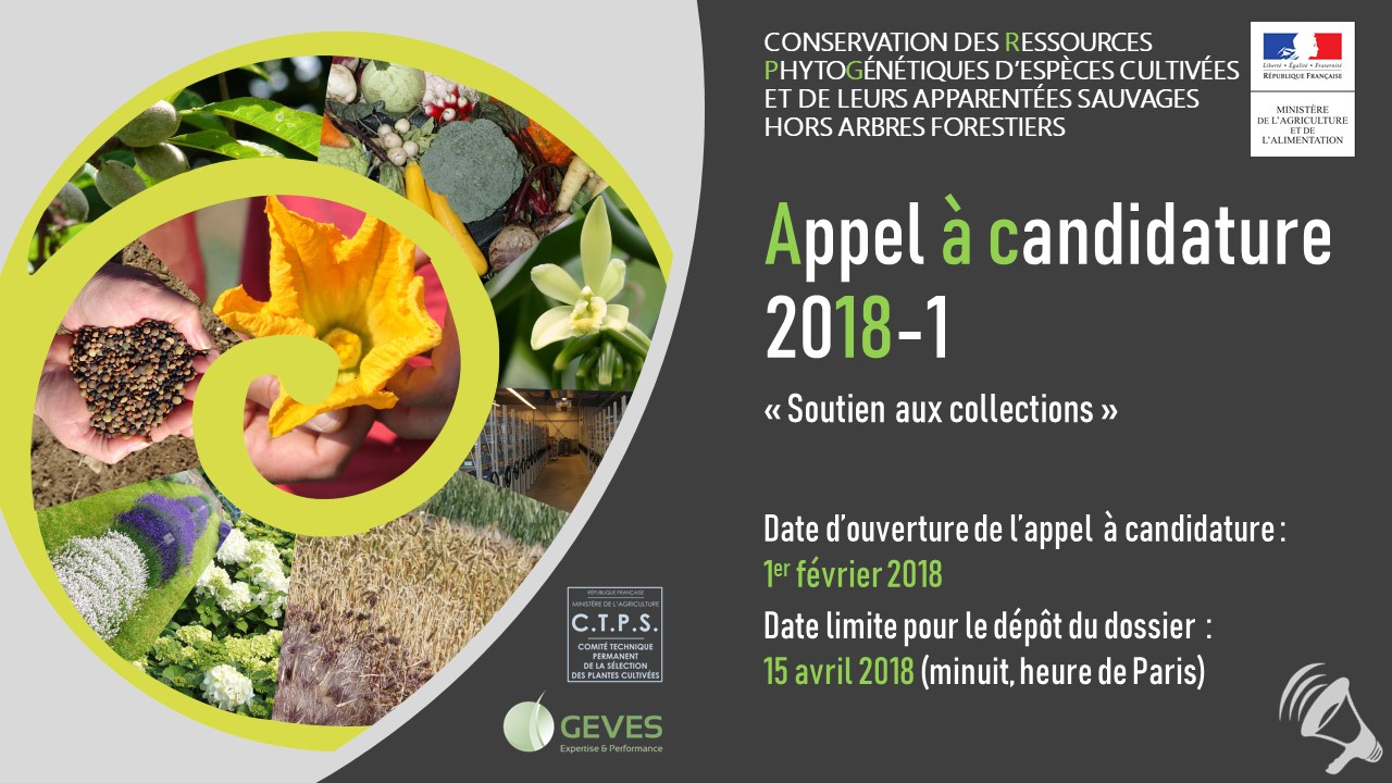  Appel à candidatures 2018-1
